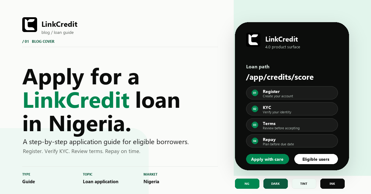 How to Apply for a LinkCredit Loan in Nigeria
